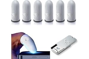 DINGYAMAOYI Gaming Finger Sleeves de 6 PUBG Mobile, Gants Gaming Witbicg, Gants Doigt Toucher Soyeux, Parfaits Résistants à la Transpiration, Finger Manches pour Couteaux OUT/PUBG pour Android et iOS