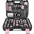 Sundpey Home Tool Kit 281-PCs - Protable Complete Basic Hand Repair General Tool Sets for Men Women - Tool Set with Socket Wrench Set & Screwdriver Set & Metric Hex Key & Pliers & Tool Box Case Pink