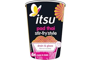 itsu Pad Thai Stir Fry Style Noodles 83g | Instant Noodles Multipack Pots | Quick-to-Make Snack | Pack of 6