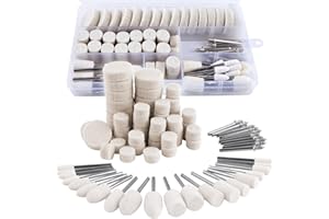 SPEEDWOX 80 sztuk kółek polerskich do zestawu polerskiego Dremel wełna filcowa tarcza polerska do narzędzi obrotowych Dremel 1/8 cala zestaw do polerowania wełny