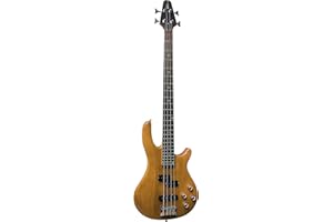 MSA ELEKTROBASS - NATUR - SICHTBARE HOLZMASERUNG - E-BASS MIT MASSIVHOLZKÖRPER - VISION SOUND GITARRE - LONG SCALE + KABEL - JB10N