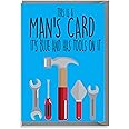 Funny Birthday Card for Men - This Is a Man's Card - Humorous Greeting Card for Dad, Brother, or Uncle - 5 x 7 Inch with Envelope C442