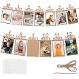 Baseball Baby-Fotobanner – 12 Monate Meilenstein-Set, Holz, Mit Clips, Für 1. Geburtstag