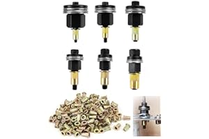 LQGTQO Zestaw 186 szczypiec do nitonakrętek, do M3, M4, M5, M6, M8, M10, szczypce do nitowania, zestaw nitonakrętek, zawiera po 30 sztuk nakrętek M3/M4/M5/M6/M8/M10