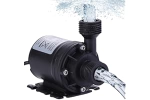 HSEAMALL Brushless Tauch Mini Wasserpumpe DC 12 V Amphibienpumpe 800L / H 5 Mt für Gartenteich Aquarium Solar Brunnen Pool