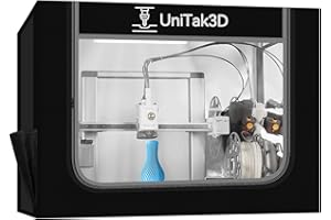 UNITAK3D Custodia per Stampante 3D con Illuminazione a LED Compatible with Bambu Lab A1 con AMS Lite Tenda Ignifuga Antipolvere a Temperatura Costante Copertura Protettiva-825 * 585 * 585mm