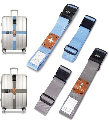 Koffergurt Auffällig Koffergurt-Set – Mit Zahlenschloss