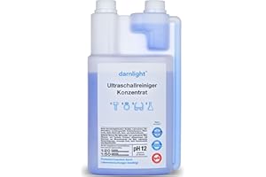 Darnlight® Ultraschallreiniger Konzentrat 1000 ml – für die zuverlässige Reinigung von Brillen, Schmuck, Zahnersatz – Ultraschallreinigungsgerät Flüssigkeit inkl. praktischer Dosierflasche (1000 ml)