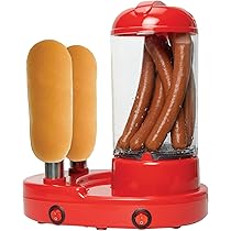 Hotdogger, Hot Dog Bun Driller Perfect For Grilling And BBQ, Ideal Size For Brats And Other Sausages (Red