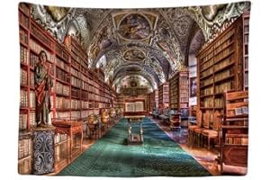 Ulticool – Tapisserie Murale Décorative Chambre - Bibliothèque Livres Armoire Library - 200 x 150 cm Grand – Papier Peint Tissu – Tapestry Aesthetic Wall - Décoration Panoramique
