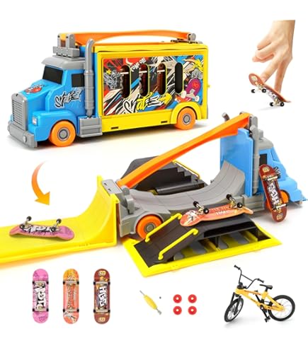 Skate Park Kit Rampenteile für Tech Deck Fingerboard 3 Mini Finger Skateboard 2 Fingerbike Griffbretter Ultimative Parks Roller Schlittschuhe
