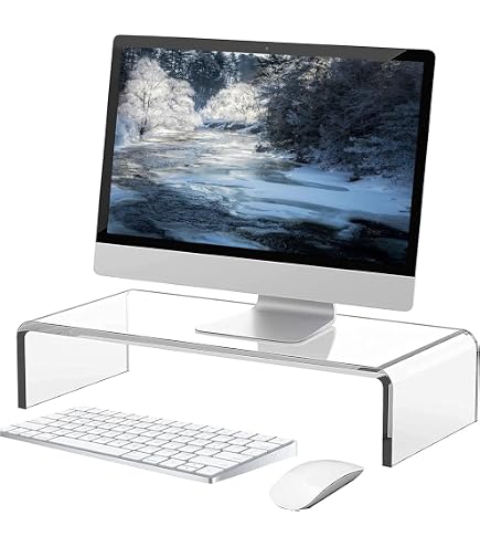 Support De Bureau Pour Écran D'Ordinateur - En Acier Carbone, Design Avec Espace De Rangement - Noir Ou Blanc - 8