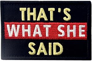 EMBTAO C'est ce qu'elle a dit Brodé Crochet et boucle d'attache Patch