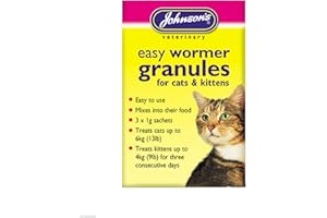 SIPW Cat Kitten One Dose Wormer Tablet or Worming Granules Roundworm Tapeworm (Round Worm Granules)