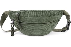 Aucuu Sac Banane Velours Côtelé, Sac Banane Femme Velours Côtelé, Sacs Banane Polyvalent en Velours Côtelé avec Sangle Réglable pour Faire du Shopping, Voyager, Sortir et Travailler Sacs De Voyage