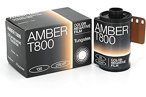 RETO Amber 800 35-mm-Farbnegativ-Kinofilm, 27 Belichtungen, ISO800, 135, filmisch, Kinostil, C41-Prozess
