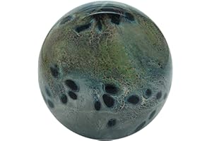 PFRONTEN SCHMUCK Boule de rêve/souhait Boule de cristal Presse-papier en verre Travail artisanal Vert foncé, env. 9-10 cm Ø