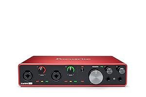 Focusrite Scarlett 8i6 3. generacji Interfejs audio USB do nagrywania, tworzenia piosenek i streamingu, wysoka wierność dźwięku, studyjna jakość nagrań i przejrzyste odtwarzanie