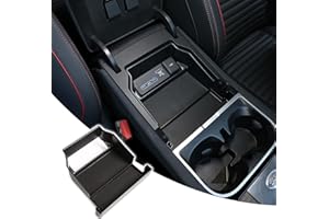 DIYUCAR Per LR Discovery Sport 2020-2024 Car-Styling Plastica Interni Console Centrale Bracciolo Multifunzione Storage Box Holder Organizer Vassoio Con Tappetino Antiscivolo Accessorio