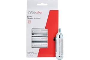 Cycleafer® CO2 cartridge 16g threaded - Fit Cycleafer CO2 Pump Models: CO2-A8-CFC & CO2-A8, Suitable for any bike.