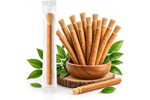 Miswak-pinnar för tänder, paket med 12 – vakuumförseglade traditionella sömlösa naturliga miswak-tandborste – för friska tänder, tandkött och frisk andedräkt