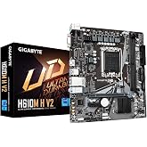 Gigabyte H610M H V2 ana kart - Intel Core 14. CPU'ları destekler, 4+1+1 hibrit dijital VRM, 5600 MHz'e kadar DDR5, 1 x PCIe 3