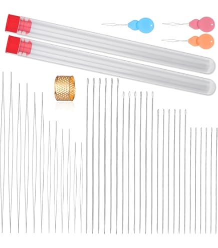 5 Pcs/Lot Big Eye Perles Aiguilles En Acier Inoxydable Pliable Broderie Aiguilles À Coudre Pour La Fabrication De Bijoux