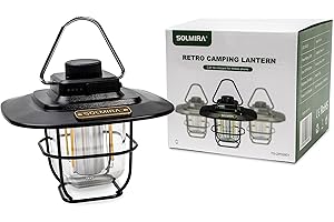 SOLMIRA Lanterna de Campeggio Ricaricabile, Caricatore Mobile, Luce Bianca e Calda, Certificata CE e RoHS