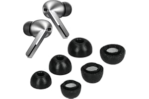 kwmobile Zamienne końcówki do uszu kompatybilne z Samsung Galaxy Buds 3 Pro - zestaw 6 sztuk - końcówki douszne z pianki memory - czarne