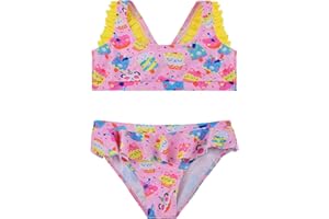 POWER FLOWER Maillot de Bain Filles 2 Pieces Bikini Maillot de Bain Maillots Deux Pièces Fille Ébouriffer pour Les Tout-Petits de 4 à 16 Ans