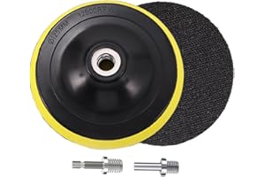 HOTCKB 2 Pezzi Platorello Abrasivo 125mm con Adattatore M14 Platorelli per Lucidatrici Disco Abrasivo per Levigatura con Carta Vetrata