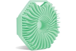 JUNBAOYYDS Körperbürste aus Silikon, Badebürste Dusche Duschbürste,Silikon Weichpelz Badebürste, Weiche Borsten und Sanftes Peeling, perfekt für Frauen, Männer (grün)