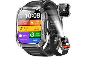 Blackview Smartwatch Herren, Fitnessuhr mit Telefonfunktion, Anrufe tätigen/empfangen, Kompass, IP68 Wasserdicht, Sportuhr mit 100+ Sportmodi, Puls-Schlaf-Monitor, Schrittzähler, Uhr für Android iOS