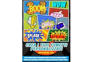 Crea i tuoi Fumetti Personalizzati: Notebook XXL con 120 nuovi Modelli per disegnare fumetti, per Adulti, Ragazzi e Bambini - Sfrena la Tua Creatività ... per realizzare qualcosa di nuovo e unico.