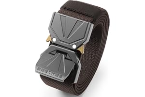 BESTKEE Cintura tattica – Cintura da lavoro da uomo, chiusura rapida, fibbia in metallo, cintura da uomo, adatta per attività all'aperto, militare, sport, escursionismo