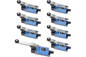 EXLECO Lot de 8 interrupteurs de fin de course réglables avec levier de 5 cm réglable 1NO 1NC ME-8108 - Interrupteur à bascule - Interrupteur à bascule pour fraise CNC, plasma - Interrupteur de