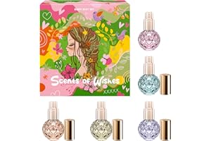 BEAUTY4BRITAIN Body Mist Set for Girls Scents of Wishes - 5 Diamond-Shaped Glass Bottles Gold-Toned Finish 5 Exquisite Scents: Berries, Fruits, Citrus, Tropical Vibes,Floral; Fragrance Experience with Premium Design
