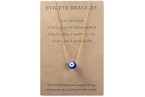 VGWON - Collana Turca del Malocchio, Idee Regalo Donna Originale, Collane Donna Gioielli, Collana Portafortuna Amuleto per Mamma Lei Compleanno Anniversario San Valentino