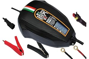 BC BATTERY CONTROLLER Battery ControllerBRAVO 2000+ Caricabatterie/Mantenitore Intelligente 2 Ampere per Batterie 12V Piombo-Acido, dotato di Tester di Batteria e Alternatore, adatto per Moto, Scooter e Auto fino a 100Ah