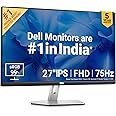 Dell S2721HNM 27"/68.96 cm FHD IPS Monitor|Titan Grey|75Hz|99% sRGB|4 ms|Brightness 300 cd/m2| Low Blue Light Tech|3-Sided bezelless|HDMI x2| Tilt Adjustment|Contrast Ratio 1000:1|Dell Display Manager