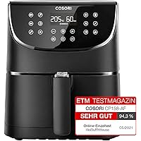 COSORI Heißluftfritteuse 5,5L XXL Friteuse Heissluft Fritteusen Air Fryer mit Digitalem LED-Touchscreen, 13 Kochfunktionen, V