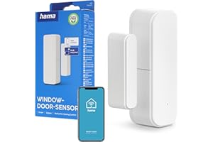 Hama Fensterkontakt Zigbee (magnetischer Tür-Fensterkontakt, smarter Fenstersensor für smarten Heizkörperthermostat, Alarmanlage, Überwachungstechnik, kompatibel mit Alexa, Google Assistant, Siri)