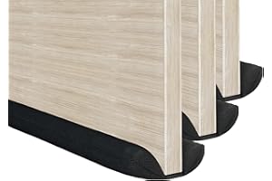 3 x MOXVIO Draft Excluder for Doors, Double Under Door Draught Excluder, 2 Sided Cushion Draft Stopper, 70 to 90 cm Cut-to-Size Adjustable Width, Waterproof Snowproof 600D Oxford Fabric (Black)