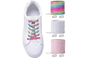 MLLTECH Lacci Scarpe Elastici Lacci Senza Nodo | Lacci Elastici per Scarpe Bambini Adulti - No Tie Elastici Lacci Scarpe con Chiusura Fibbie in Metallo Blocca Lacci Eutobloccanti Adatto a Tutte le Scarpe