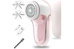 GBARAN Lint Remover Electric, Bobble Remover Rechargeable with 1 Spare Shaving Blade, Portable Fabric Fluff Shaver