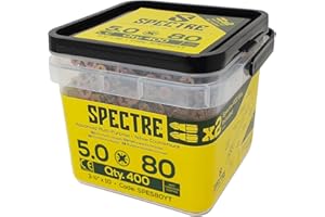 FORGEFIX Spectre™ PZ Compatible Wood Screw CSK ZYP 5.0 x 80mm Tub 400