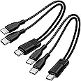 0.6FT 2Pack Dual USB C Multi Type C Splitter Cable,2 in 1 Multi Charging Cable,USB C to Double USB C Port Compatible with iPhone 15,iPad Pro/Air,Samsung S24,Moto,Google Pixel 8,LG,Black(Only Charging)