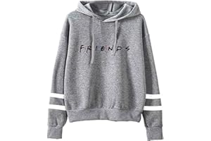 PANOZON Sudadera Friends Serie para Mujer Chaqueta Deportiva con Capucha Mangas Largas Estilo Casual Adolescentes