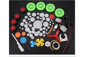 WYTINO Plastic Gear Kit with Motors & Wheels | 142PCS DIY Model Building Set for RC Cars, Robots | Metal/Plastic Gears, Pulleys, Belts, Bushings