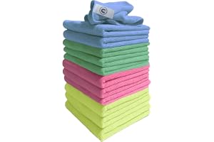 Flerfärgade Mikrofiberrengöringsdukar - 12-Pack - 40x40cm